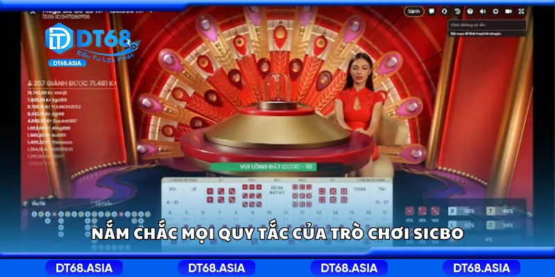 Nắm chắc mọi quy tắc của trò chơi Sicbo