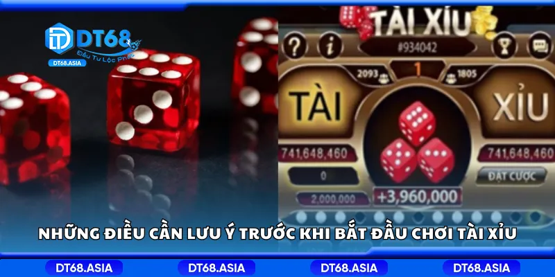 Những điều cần lưu ý trước khi bắt đầu chơi tài xỉu